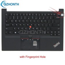 New Palmrest with US Keyboard Non-Backlit w/FPR For Lenovo Thinkpad E14 Gen 2