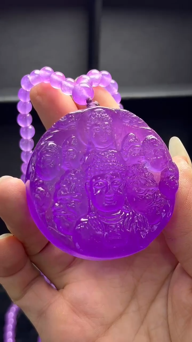 Real Natural Perfect High Ice purple Jade Jadeite