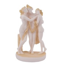 Statue grecque ancienne 3 grâces nude charites albâtre 9,25" - 24,5 cm marbre...