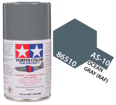 Tamiya 86510 AS-10 Ocean Gray (RAF) Aircraft Lacquer Spray Paint 100ml - US