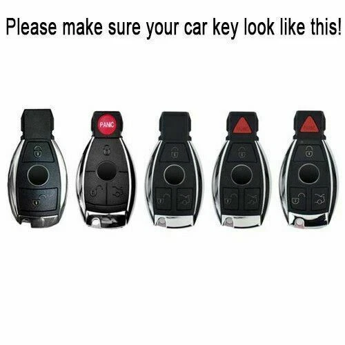 Capa chave controle remoto inteligente vermelha capa FOB para Mercedes Benz W220 R230 R171 W203 - Imagem 3 de 4