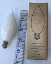 25 Watt White Flame Tip Light Bulb Chandelier Candelabra Base LOT of 24