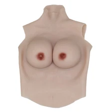 TRANSKIN Silicone Boobs Breast Plate Forms Half body crossdress  Drag Queen