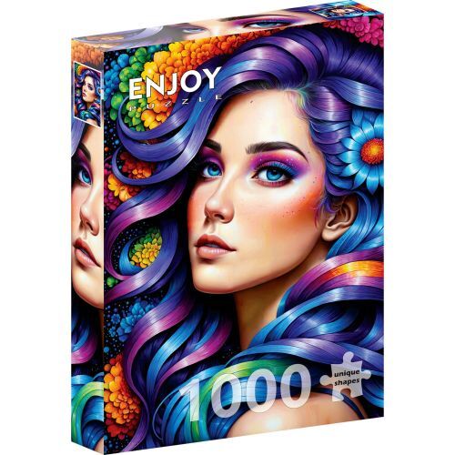 Enjoy Puzzle NJP2172 Puzzle 1000 pezzi - Rainbow Flower Portrait