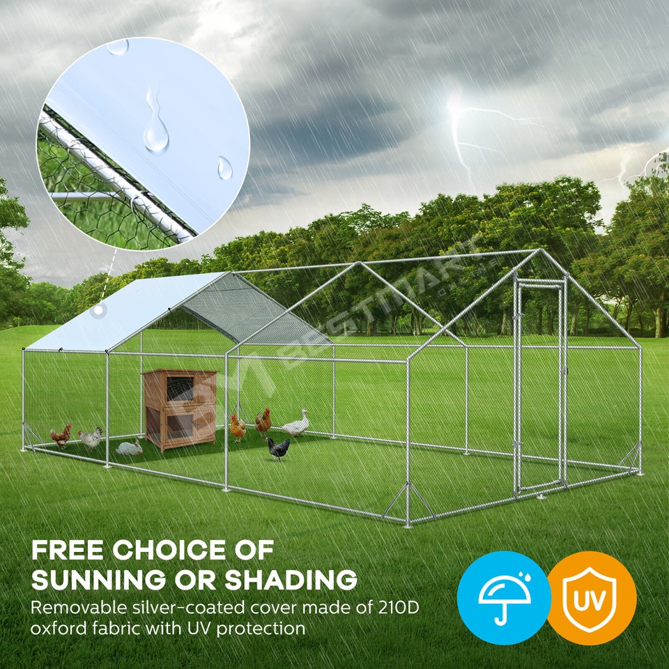 Chicken Coop Cat Dog Pet Enclosure Run Walk In Chook Bird Cage House