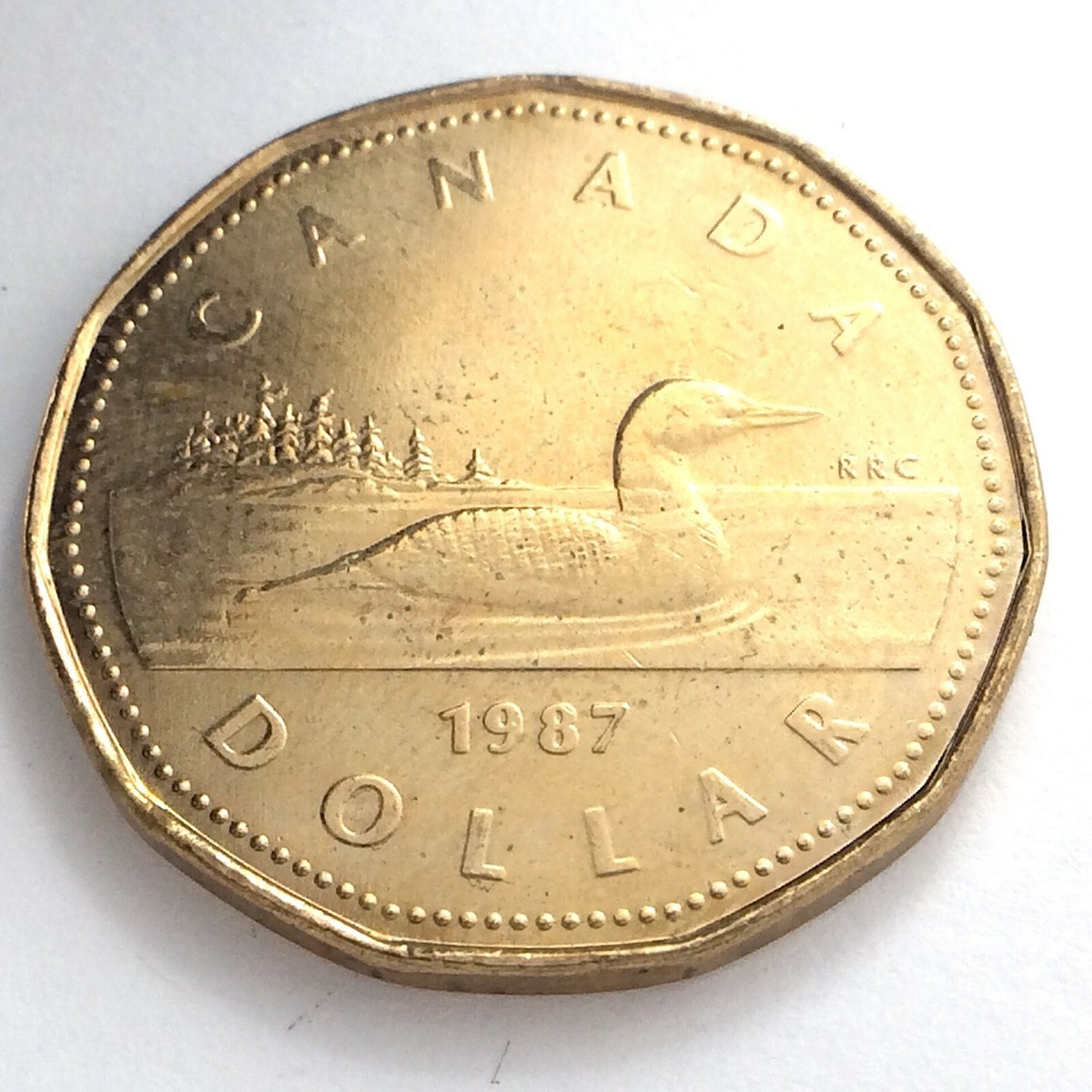 1987 Canada One 1 Dollar Loonie Canadian Brilliant Uncirculated