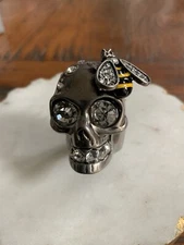 NEW ALEXANDER MCQUEEN SKULL COCKTAIL BEE RING SIZE 15