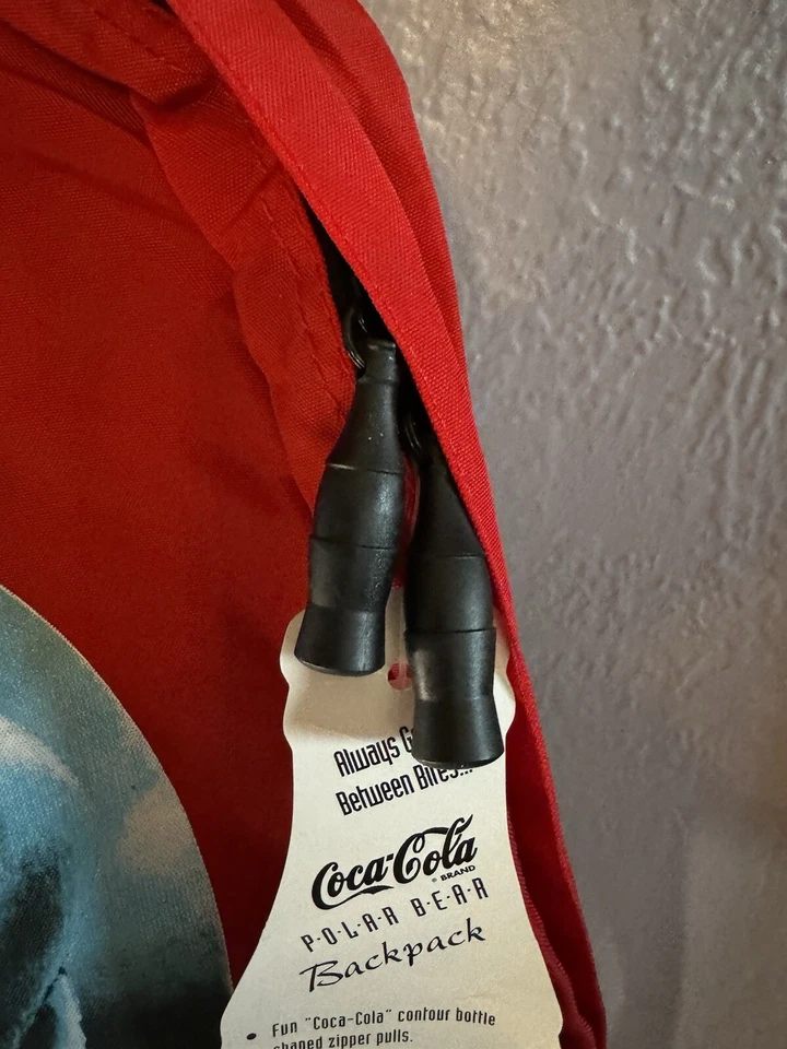 Mochila De Colección COCA COLA Oso Polar Markie Mark Inspirada Roja Nueva Años 90 Foto 4 de 4