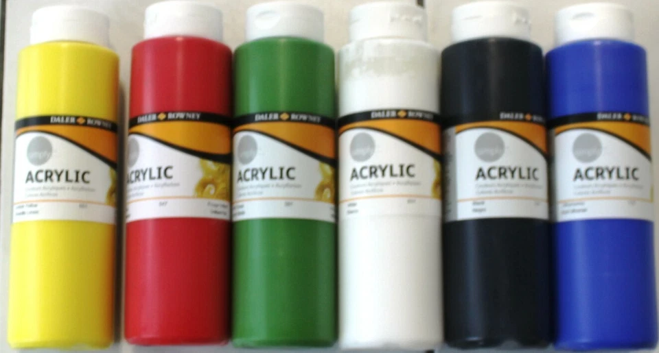 DALER-ROWNEY Daler Rowney simplemente Acrylic 750 ml 6 tonos diferentes (GP1L = 14,50 €)