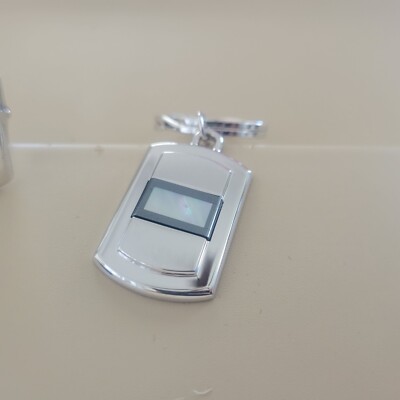 Dolan Bullock sterling silver  key ring mosaic hematite  mother of pearl 24g