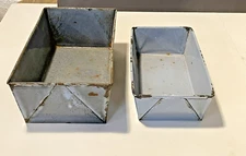 VTG MIXED LOT Enamelware LOAF PANS BLUE GRAY GRANITE WARE ENVELOPE ENDS 2 SIZES