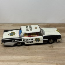 TAIYO POLICE CAR TIN LITHO FRICTION FORD HIGHWAY PATROL 5657 VINTAGE 1960s