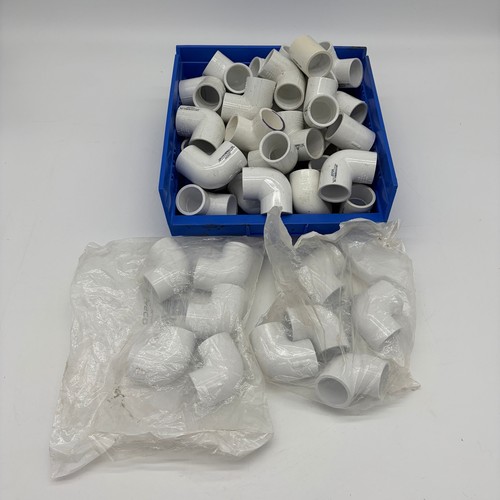 Bulk LASCO Charlotte Pipe PVC Fittings 1 Inch Sch 40 90 Degree Elbows Socket