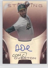 2013 Bowman Sterling Prospect Ruby Refractor 24/99 Dillon Overton Auto 2d9