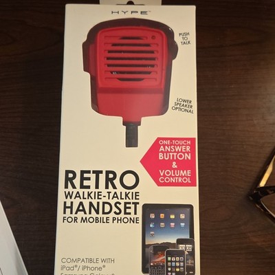 HYPE Retro Walkie-Talkie Handset Pink 3.5mm for iPad iPhone Samsung Loudspeaker
