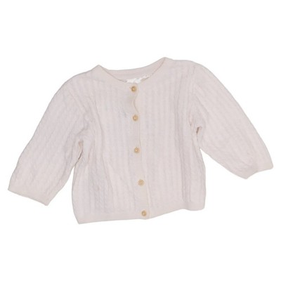 H&M, Strickjacke, Unisex (Kinder), Größe: 62, Weiß, Baumwolle, Sonstiges #Klh