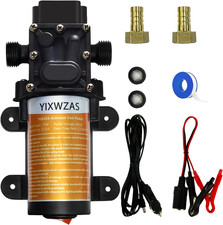 12V 75W Fuel Transfer Pump Moves 120 Gallons of Gas or Diesel per Hour, with Car