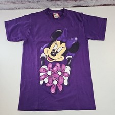 Vintage Walt Disney World Minnie Mouse T-shirt Made In USA Double-sided Size S