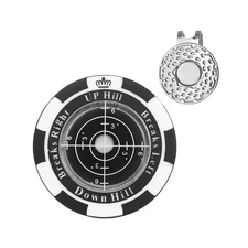 Golf Green Reader Golf Ball Marker Precision Green Reading Black White