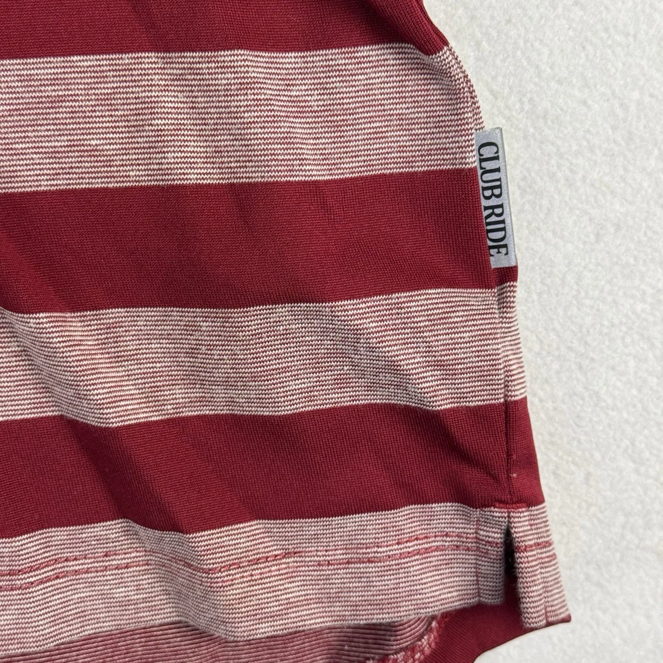 Club Ride Buxton Jersey 1/4 Zip Mens Large Cycling Red Striped Pullover Shirt - Image 4 of 4