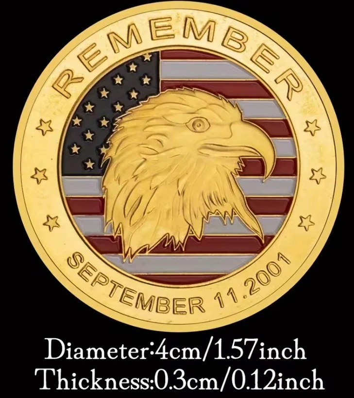 NEW YORK Sept. 11th 2001 Police Collector Challenge COIN Gedenk Badge Abzeichen