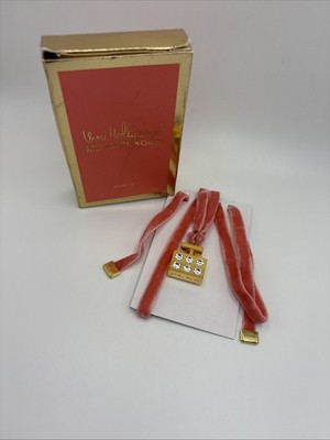 Michael Kors Very Hollywood Perfume Bottle Charm Velvet Necklace/Wrap Bracelet