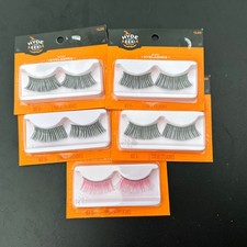 5 pair Hyde Eek False Eyelashes Pink Black Halloween Costume Self Adhesive