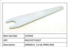 MK Diamond153450 WRENCH, 11/16 OPEN END