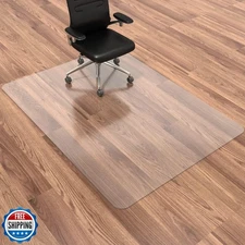 HOMEK Office Chair Mat for Hardwood Floor, 48”x 30” Vinyl Desk Ch