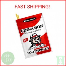 Hot Cinnamon Flavored Toothpicks Flat Shape 100ct