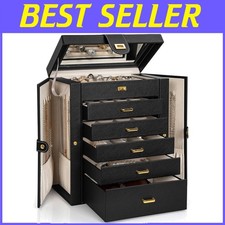 Durable Jewelry Storage Case with Multiple Compartments