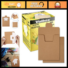 100 CD Sleeves Kraft Paper Envelopes 5x5" Brown DVD Storage Holders - 100 Pack
