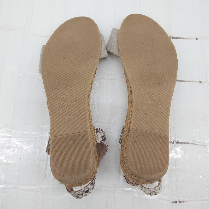 Gaimo Ankle Strap Python Pattern Flat Sandals Siz… - image 3