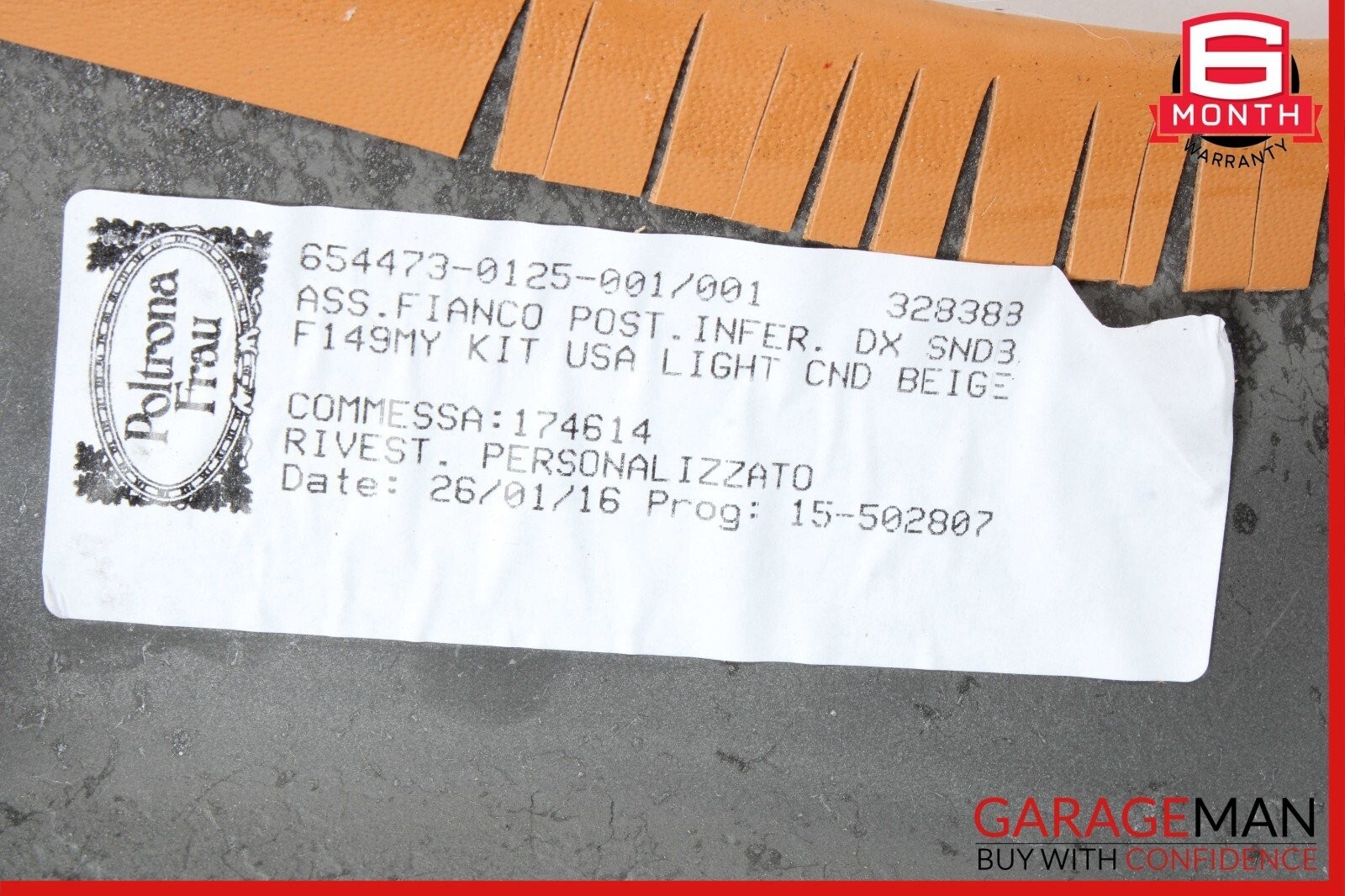 Ferrari California 2015-2018 REAR+RIGHT Quarter panel trim