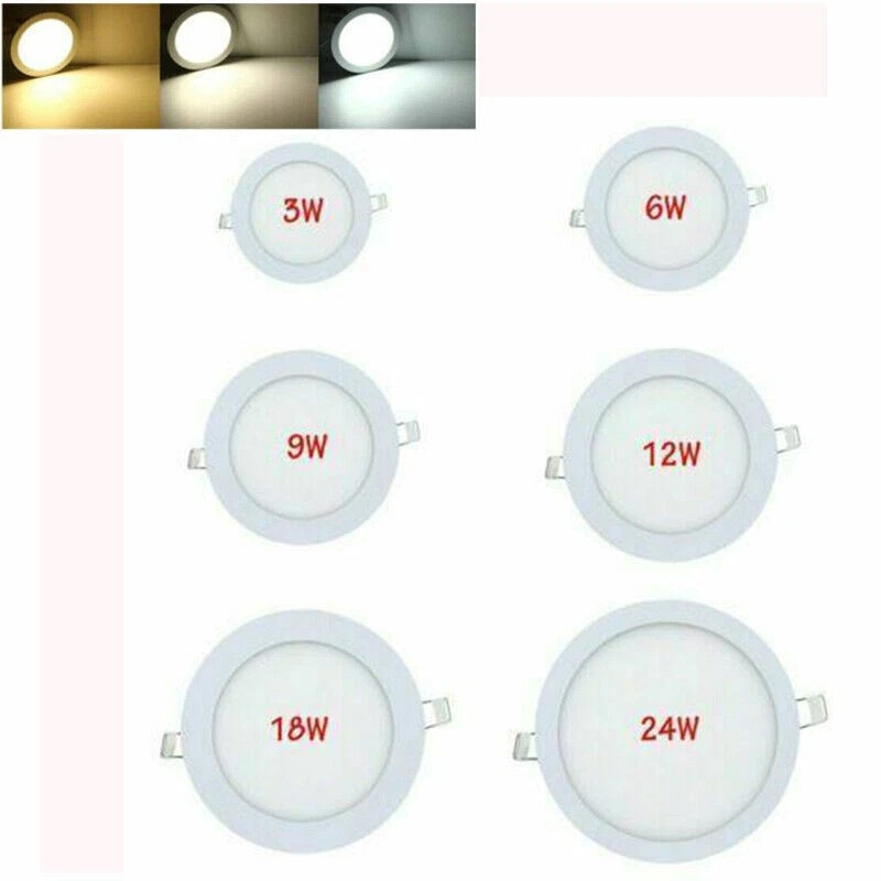 3W 6W 9W 12W 15W 18W 24W LED Recessed Ceiling Flat Panel Down Light Ultra slim - Image 3 of 4