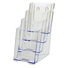 ORG 4 Tier Tri-fold Brochure Holder Lucite Counter Top