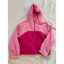 Cat  Jack Girls Pink Colorblock Hooded Windbreaker Jacket Size S 6/7