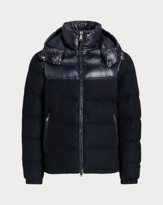$598 POLO RALPH LAUREN Navy Blue The Decker Hybrid Down Puffer