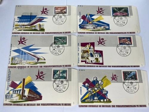 1958 Brussels World’s Fair Expo ’58 Belgium Lot of 6