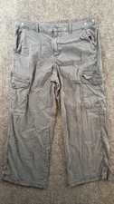American Eagle Women  s 14 Blue Mid Rise Baggy Wide Leg Cargo Pants