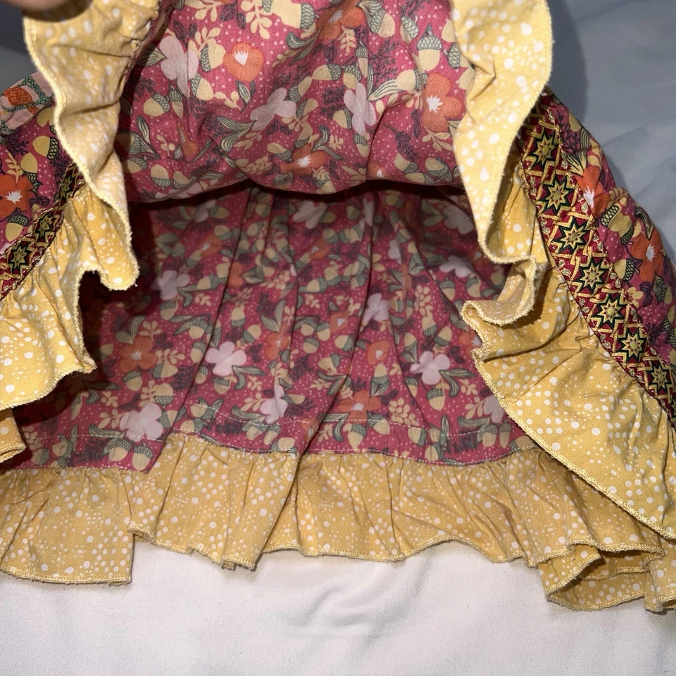 Vestido Matilda Jane Kira Niñas Talla 18-24 Meses Multicolor Volantes Nudo Delantal Foto 4 de 4