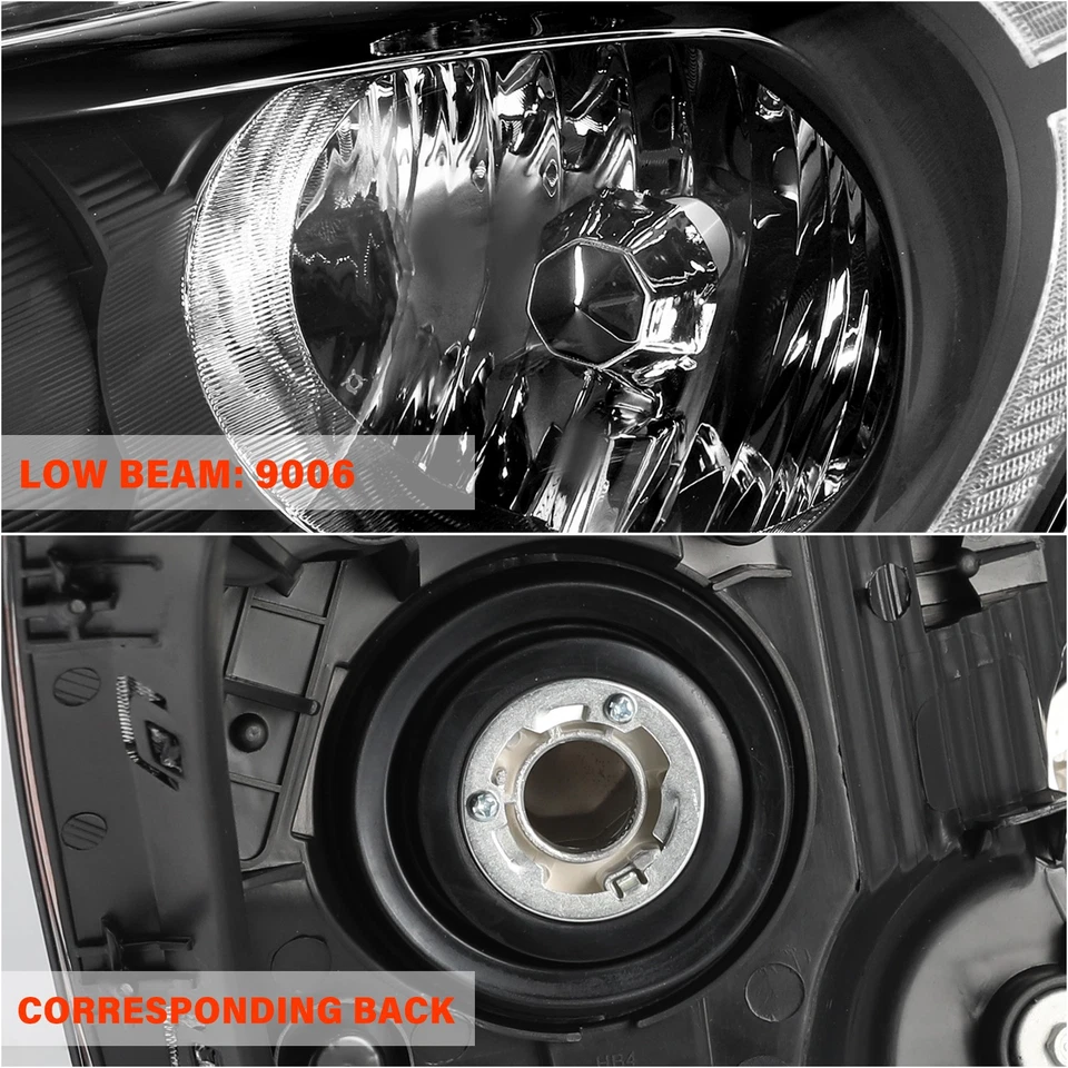 Par de montaje de faros esquineros transparentes negros de 4 puertas para Honda Accord 2008-2012 sedán Foto 4 de 4