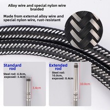 Black Stainless Steel For Braided Hose 2M For Faucet With Triple Layer Core