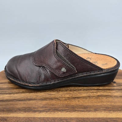 Finn Comfort Shoes Womens 7.5 38 Leather Slip On Clogs Made In Germany Comfort