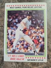 Sparky Lyle - 1978 Topps Record Breaker #2 - New York Yankees Free Shipin 