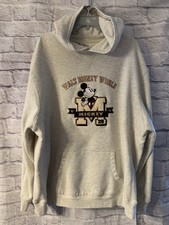 Vintage Mickey Mouse Hoodie Walt Disney World Size XXL Gray 816