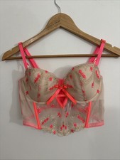 Victoria s Secret Dream Angels Corset Bra Top Shimmer Floral 36C Fairycore