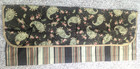 Waverly Rod Pocket Paisley Valance w/ Button Trim ~ Brown Pink Tan 18" x 42" — photo 2
