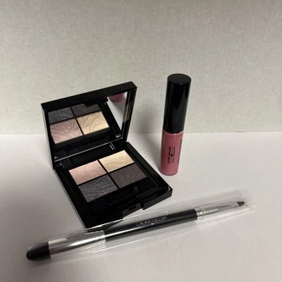 Laura Geller First Bloom Lidschatten Quad Neutral 5g & Lipgloss Set