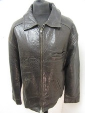 VINTAGE REEED USA LEATHER MOTORCYCLE HIGHWAYMAN JACKET SIZE XXL